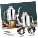 MAGICLULU Oil Can Gooseneck Kettle Olive Oil Decanter Soy Sauce Dispenser Containers Salad Oil Dispenser Bacon Container Olive Oil Jar Sturdy Vinegar Cruet Stainless Steel Storage Seasoning 13X6X6CM As Shown - Buy Online on SooperMarket.com