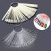 Hedmedum 100 PCS False Nail Art Tips Display Sticks with Metal Split Ring - Clear & White | Gel Polish Salon Practice Tools - Buy Online on SooperMarket.com