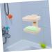 Anneome Soap Box House Draining Dish -mounted Soap Dishes Bathroom Decor Soap Holder for Shower Soap Stand Plastic Soap Dispenser Desk Topper Kitchen Double Layer White Drainer Rack Abs - Buy Online on SooperMarket.com