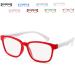 Getino Kids Blue Light Glasses, Anti Eyestrain Glare UV Protection Computer Gaming Blue Glasses for Child Boy Girl Age 3-12 6-red White