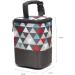 LCY Insulated Baby Bottle Cooler Bag | Holds 4 Bottles | Colorful Triangles | Hanging Strap Included - Buy Online on SooperMarket.com