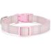 Yudote Soft Dog Collar for Small Dogs | Checkered Fabric Sensitive Skin | Light Pink (1-Pack) - Buy Online on SooperMarket.com
