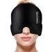 ONLYCARE Migraine Relief Cap, Upgraded Odorless Migraine Ice Head Wrap, Headache Relief Hat for Migraine, Black