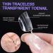 YADADA 240 Pieces Fake Toenail Tips Acrylic False Toenails Full Cover Artificial French Toenails with Box for Nail Salons and DIY Foot Decoration Manicure Tools (Clear) clear 240-1 - Buy Online on SooperMarket.com