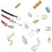 EuTengHao 440Pcs Ribbon Bracelet Kit - Jewelry Findings Supplies with Ribbon Ends, Lobster Clasps, Jump Rings - Gold and Silver - Buy Online on SooperMarket.com