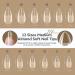 Modelones 216 Piece Full Cover Nail Tips Set - Soft Gel & Pre-Buff PMMA Resin - 12 Sizes Medium Almond - Perfect for DIY Nail Art - Buy Online on SooperMarket.com