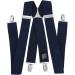 AXY Men's 35mm Wide Suspenders with 4 Strong Clips & Women's Black-Blue Variety | International Shipping - Buy Online on SooperMarket.com