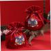 HOMSFOU 2pcs Candy Bag Packaging Bag Wedding Candy Bags Candy Bags for Wedding Decorative Candy Pouches Drawstring Candy Bags Gift Bags Wedding Decor Portable Candy Pouch Festival Supply Red 15x12cm - Buy Online on SooperMarket.com