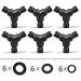 TOPWAYS 6x Y Piece Hose Connector - Plastic Trousers Splitter (3 Way) for Efficient Hose Branching | Durable Hose Divider and Branch Connecting Solution - Buy Online on SooperMarket.com