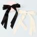 2 Pack Hair Bows for Women Bow Hair Clips French Barrette with Long Silky Satin Hair Ribbons for Women Girls(Black Beige) Beige Black - Buy Online on SooperMarket.com