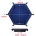 RNK Gaming Folding Hexagon Dice Tray - PU Leather and Blue Velvet for DND Dice Rolling Games - Buy Online on SooperMarket.com
