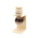 Edwin Jagger 1EJ467SDS Medium Silver Tip Badger Shaving Brush with Stand Imitation Ivory for use with Shaving Cream or Soap for Men Medium Imitation Ivory