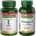 Nature's Bounty Vitamin E Pills And Supplement Helps Maintain Health 400Iu 200 Softgels & Fish Oil Pills Omega 3 Supplement Helps Support Cardiovascular Health 1200mg 200 Softgels Vitamin+ Fish Oil Pills