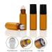 4PCs Brown Roll-On Glass Bottles for Essential Oils Refillable 5ml Aromatherapy & Perfume Roller Bottles - Buy Online on SooperMarket.com