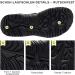 Outpro Women's Hiking Sandals - Comfortable Waterproof Sports Sandals with Foot Vault Support - Size 38 EU - Pure Black - Buy Online on SooperMarket.com