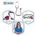 Buy Lightweight Acoustic Stethoscope for Doctors & Medical Students - Adult Size Flexible Tube Soft Ear Knobs - Micro Al in Chocolate - Buy Online on SooperMarket.com