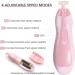 Electric Baby Nail File Trimmer with LED Light - Safe & Quiet Clipper for Newborns, Infants, Toddlers, and Women (Rose) - 6 Grinding Heads - Buy Online on SooperMarket.com