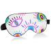 Haskirky Light Blocking Eye Mask Breathable and Adjustable Adult Men and Women Travel on Business Trips Yoga Meditation Light Smooth Comfortable Eye Mask Office Deep Sleep Goodies Bright Colorful E