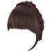 Fluffy Fake Hair Band Bangs Braid Headband Wig Bangs Headband with Bangs Fluffy Front Fake Bangs Non slip Headband Hair Extensions for Women Girls - Dark Brown