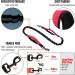 Plutus Pet Hands Free Dog Lead | Dual Handle Retractable Bungee Lead | Reflective Stitches | Adjustable Waist Lead for Medium Large Dogs - Red - Buy Online on SooperMarket.com