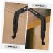 ABOOFAN 2pcs Metal Cabinet Hooks Heavy Duty Clothes Hanger Towel Hooks Metal Hook Wall Hanging Household 8.00X7.00X1.20CM Black - Buy Online on SooperMarket.com