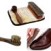 Set of 2 Wooden Shoe Brushes with Horse Hair Bristles - Shoe Shine, Clean, Buff, and Polish Shoes, Sofas, Bags, and Furniture - Buy Online on SooperMarket.com