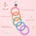 Vicloon Baby Teething Toy Set | Food Grade Silicone Teether Chew Toy for Babies 0-24 Months | Attachable Baby Teether Links in Pink Purple - Buy Online on SooperMarket.com