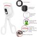 Heated Eyelash Curler - USB Rechargeable, Digital Display, 3 Temperature Settings - White - Buy Online on SooperMarket.com