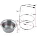 Dekaim Stainless Steel Shaving Brush Stand & Soap Dish Bowl | Manual Razor & Shaving Brush Holder | Premium Silver Shaving Accessories - Buy Online on SooperMarket.com