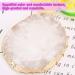 Polish Mix Palette Resin Nail Art Palette Paint Drawing Color Dish Golden Edge Resin Stone Paint Drawing Color Dish Manicure Nail DIY Tool(White) - Buy Online on SooperMarket.com
