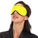 Adjustable Light Blocking Eye Mask for Men and Women - Ideal for Travel, Yoga, Meditation, and Deep Sleep - Breathable and Comfortable - Pure Yellow - Buy Online on SooperMarket.com