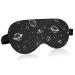 Haskirky Light Blocking Eye Mask Breathable and Adjustable Adult Men and Women Travel on Business Trips Yoga Meditation Light Smooth Comfortable Eye Mask Office Deep Sleep Goodies Black Stars Plane