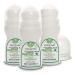Vital Green Roll On Deodorant of Potassium Alum with Aloe Vera - For sensitive and irritable skin - Eliminates bad odor and does not stain - 3.04 Fl Oz / 90 ml (3 Units)