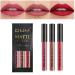 3Pcs Matte Ruby Red Light Red Liquid Lipstick Sets Matte Lipstick Lip Stain Long Lasting 24 Waterproof Lip Gloss Gift Set Matt Lipsticks Set Matt Liquid Makeup Lipstick for Women Lippies (Set10)
