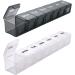 Large Weekly Pill Organizer Sukuos Large Daily Pill Cases for Pills/Vitamin/Fish Oil/Supplements (black+clear)