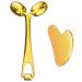 Winyoung Face Roller  Gold Metal Face Massager and Gua Sha Massage Tool Set for Face Neck Eye Body  Eye Treatment Facial Skin Care