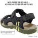 Outpro Women's Hiking Sandals - Comfortable Waterproof Sports Sandals with Foot Vault Support - Size 38 EU - Pure Black - Buy Online on SooperMarket.com
