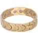 Magnetic tab arthritis pain relief and carpal tunnel magnet hardship tapes for men and women TI steel bracelet magnetic hardship tape strong magnetic bracelet (gold)
