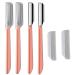 Eyebrow razor facial hair remover set with 4 pieces multi-purpose facial rators facial hair remover and portable hair clipper dermaplaning cosmetic care set for women and men