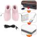 Comforting Heated Foot Warmer - USB Electric Plush Heat Shoes in Pink for Cozy Winter Relaxation - Buy Online on SooperMarket.com