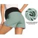 Foucome Maternity Quick-Dry Over Belly Yoga Shorts - Green/Grey, Small - Buy Online on SooperMarket.com
