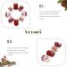 Vatocu Christmas False Nails - Short Red Press On Nails with Snowflakes, Elk, Snowman Design - 24pcs for Women and Girls - Buy Online on SooperMarket.com