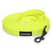 Looxmeer tow lines for dogs dog leash 3m 7m 10m 15m 20m 25m 30m with hand loop and D carabiner tear-resistant training line neon yellow 15m neon yellow