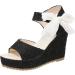 Gufesf 2022 Platform Sandals for Women - Sexy Polka Dot Wedge Sandals, Open Toe High Heel Shoes in Black - Size 8 - Buy Online on SooperMarket.com