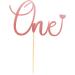 Arthsdite One Cake Topper with Heart Baby First Birthday Cake Decorations for Baby Shower Boys Girls Kids 1st Birthday Party Decorations Supplies - Rose Gold Glitter - Buy Online on SooperMarket.com