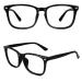 CN92 Classic nerd glasses round keyhole 40s 50s panto glasses vintage look clear lens A Clossy Black