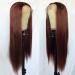 QD-Tizer 22 Reddish Brown Lace Front Wig - Long Straight, Heat Resistant, Glueless for Fashion - Buy Online on SooperMarket.com