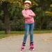 METROLLER Roller Skates for Teens - Adjustable 4 Sizes with Light up Wheels - Rose Medium-Big Kid (1-4 US) - Buy Online on SooperMarket.com