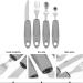 Adaptive Utensils Built up Fork Spoon Rocker Knife Easy Grip Silverware for Adults Elderly Weak Hand Patients Disabled Light Grey 3 Piece Set (Color : Light Grey-1) - Buy Online on SooperMarket.com