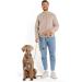 Hands-Free Dog Leash - 2m Adjustable Belly Belt | 3-in-1 Running & Training Leash for Large & Small Dogs - Beige - Buy Online on SooperMarket.com